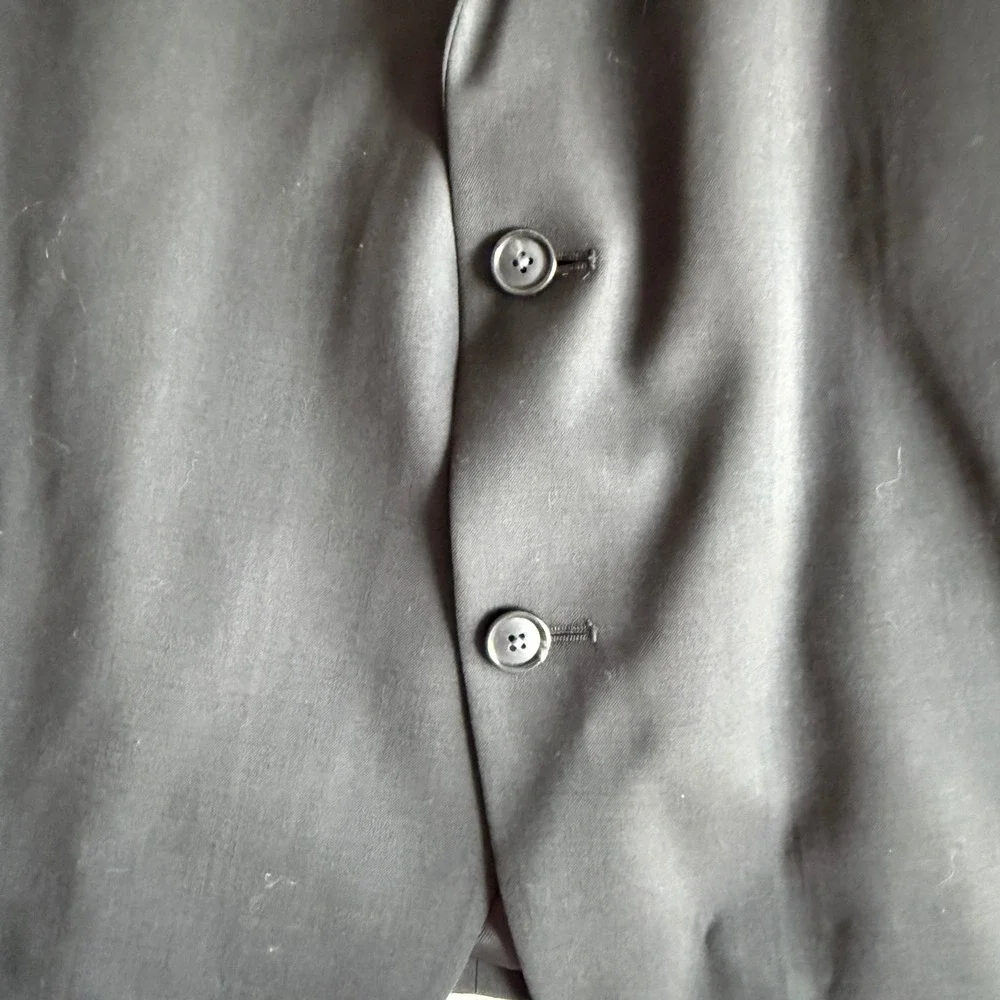 Stafford Travel Portly‎ Fit Black Wool Blend Blazer Jacket Men's 56 PRTR